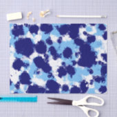 Light Blue, Navy und White Abstrakt Seidenpapier (Handwerk)