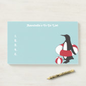 Light Blue Niedlich Cartoon Pinguin Kids to Do Lis Post-it Klebezettel (Auf Schreibtisch)