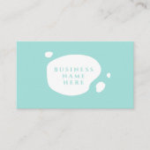 Light Blue Niedlich Minimalistisch Salon Coffee Sh Treuekarte (Vorderseite)