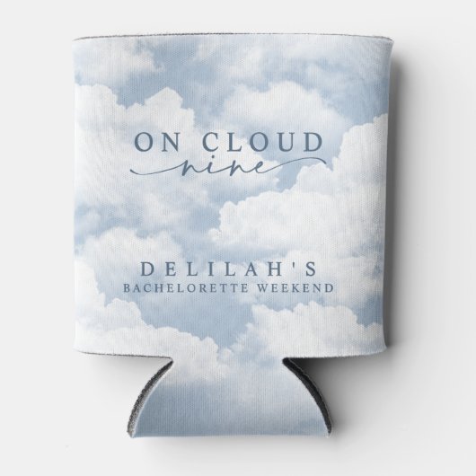Light Blue "On Cloud Nine" Bachelorette Dosenkühler (Vorderseite)