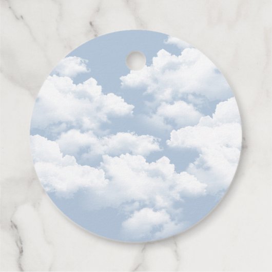 Light Blue "On Cloud Nine" Bachelorette Geschenkanhänger (Rückseite)