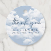 Light Blue "On Cloud Nine" Bachelorette Geschenkanhänger (Vorderseite)