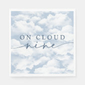 Light Blue "On Cloud Nine" Bachelorette Serviette (Vorderseite)