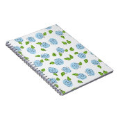 Light Blue Open Blume auf White Spiral Notebook Notizblock (Rechte Seite)