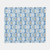 Light Blue Owls Fleecedecke (Vorderseite (Horizontal))