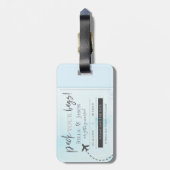 Light Blue Pack Sie Flaggen speichern das Datum Gepäckanhänger (Rückseite vertikal)