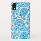 Light Blue Paisley Pattern Case-Mate iPhone Hülle (Rückseite)
