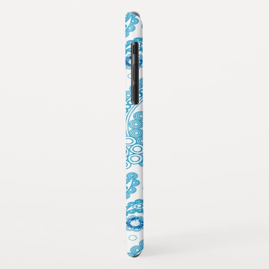 Light Blue Paisley Pattern Case-Mate iPhone Hülle (Hinten/Links)