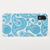 Light Blue Paisley Pattern Case-Mate iPhone Hülle (Rückseite (Horizontal))