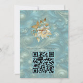 Light Blue Palette auf einem Bronze Gold Barogue D Einladung (Rückseite)