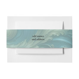 Light Blue Palette auf einem Bronze Gold Barogue D Einladungsbanderole