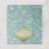 Light Blue Palette auf einem Bronze Gold Barogue D Platzkarte (Außenseite Aufgefaltet)