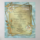 Light Blue Palette auf einem Bronze Gold Barogue D Poster (Vorne)