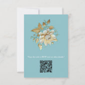 Light Blue Palette auf einem Bronze Gold Barogue D RSVP Karte (Rückseite)