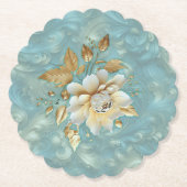 Light Blue Palette auf einem Bronze Gold Barogue D Untersetzer (Vorderseite)