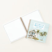 Light Blue Palm TreeS Beach House Gästebuch Notizblock (Innenseite)