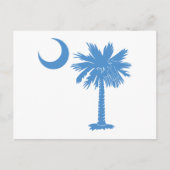 Light Blue Palmetto Postkarte (Vorderseite)