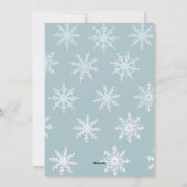 Light Blue Pastel Snowflake Collage Feiertagskarte (Rückseite)