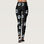 Light Blue Paw Prints Leggings (Rückseite)