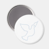 Light Blue Peace Dove Magnet (Vorderseite/Rückseite)