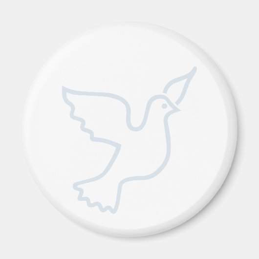 Light Blue Peace Dove Magnet (Vorne)