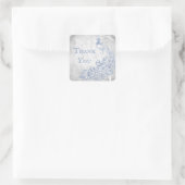 Light Blue Peacock Leaf Wein Danke Stickers (Tasche)