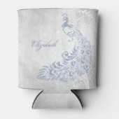 Light Blue Peacock Personalisiert Can Cooler Dosenkühler (Vorderseite)