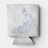 Light Blue Peacock Personalisiert Can Cooler Dosenkühler (Rückseite)
