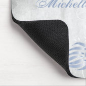 Light Blue Peacock Personalisiert Mousepad (Ecke)