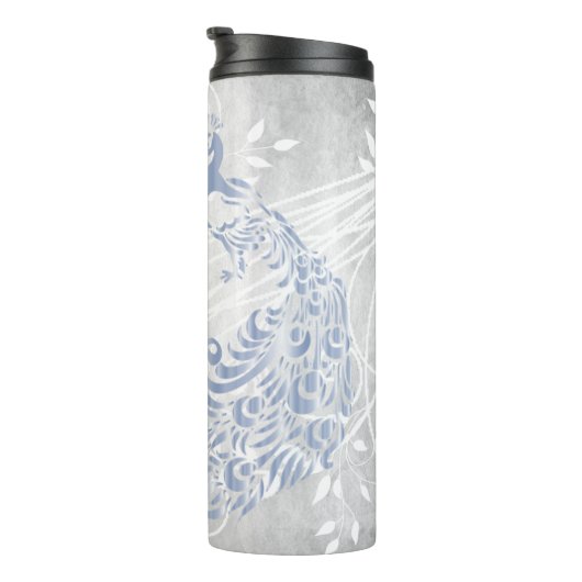 Light Blue Peacock Personalisiert Thermal Tumbler Thermosbecher (Nach rechts gedreht)