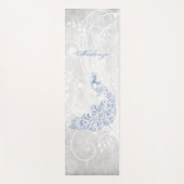 Light Blue Peacock Personalisiert Yoga Mat Yogamatte (Vorderseite)
