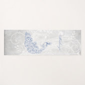 Light Blue Peacock Personalisiert Yoga Mat Yogamatte (Vorderseite (Horizontal))