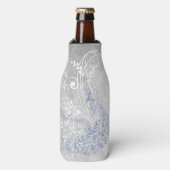 Light Blue Peacock Personalisierte Flasche Cooler Flaschenkühler (Flaschenvorderseite)