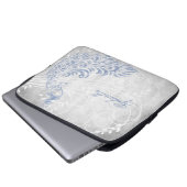 Light Blue Peacock Personalisierter Laptop-Sieb Laptopschutzhülle (Vorne Knopf)