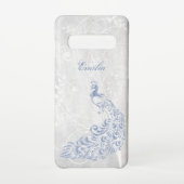 Light Blue Peacock personalize Samsung Galaxy Case Samsung Galaxy Hülle (Rückseite)