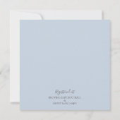 Light Blue Peony Modern Floral Toile Baby Dusche Einladung (Rückseite)