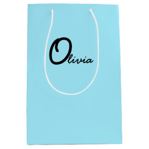 Light Blue Personalisiert Gastgeschenk Bags Mittlere Geschenktüte