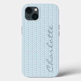 Light Blue Petals Strick Pattern Case-Mate iPhone Hülle