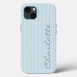 Light Blue Petals Strick Pattern Case-Mate iPhone Hülle