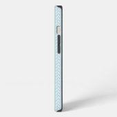 Light Blue Petals Strick Pattern iPhone Hülle (Linke Seite)