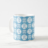 Light Blue Pi Circles Kaffeetasse (Vorderseite Links)