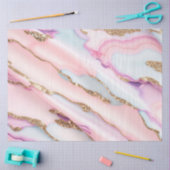 Light Blue Pink Agate Marble Moderne Kollektion Seidenpapier (Basteln)