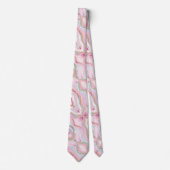 Light Blue Pink Agate Marble Trendy Collection Krawatte (Vorderseite)