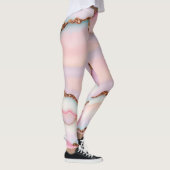 Light Blue Pink Marble Agate Modern Collection Leggings (Rechts)