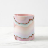 Light Blue Pink Marble Agate Modern Collection Tasse (Zentrum)