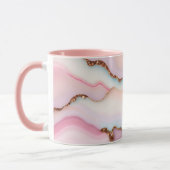 Light Blue Pink Marble Agate Modern Collection Tasse (Links)