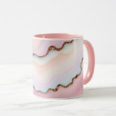 Light Blue Pink Marble Agate Modern Collection Tasse (VorderseiteRechts)