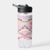 Light Blue Pink Marble Agate Modern Collection Trinkflasche (Rechts)