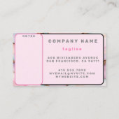 Light Blue Pink Marble Agate Modern Collection Visitenkarte (Rückseite)