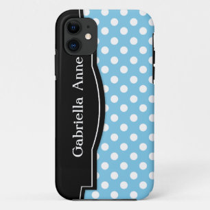 Light Blue Polka Dot Black Frame iPhone 5 Gehäuse Case-Mate iPhone Hülle
